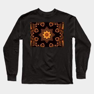 Copper Star Kaleidoscope Long Sleeve T-Shirt